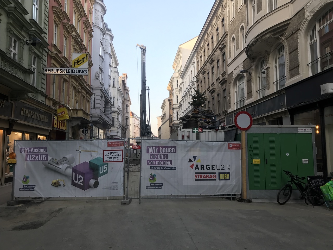 U-Bahn Baustelle in der Kirchengasse