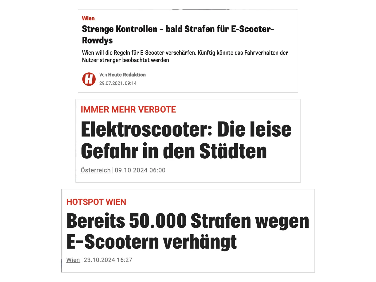 Schlagzeilen Collage